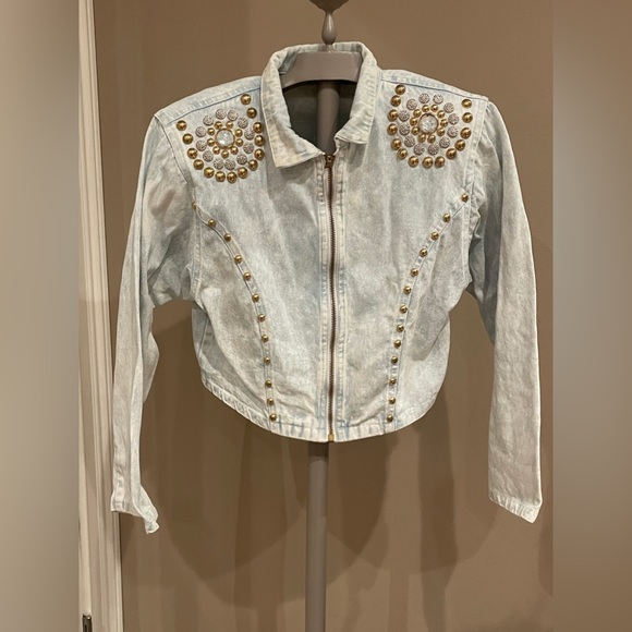 Vintage 80s acid washed womens jacket. Made by "RIO". - Picture 3 of 9